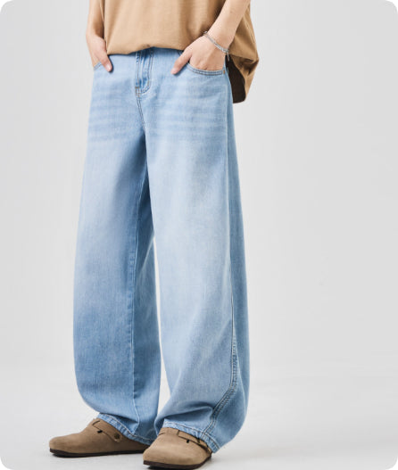 Light Blue Relaxed Wide-Leg Jeans — product image 2