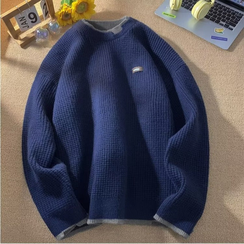 Premium Waffle-Knit Crewneck Sweater — product image 5