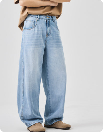 Light Blue Relaxed Wide-Leg Jeans — product image 6