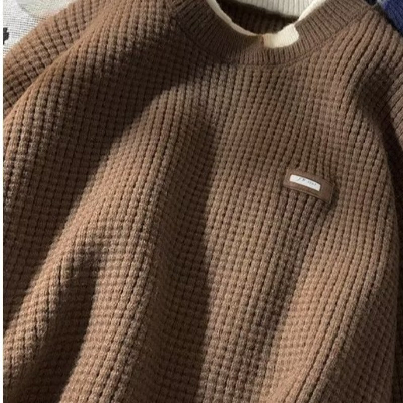 Premium Waffle-Knit Crewneck Sweater — product image 6