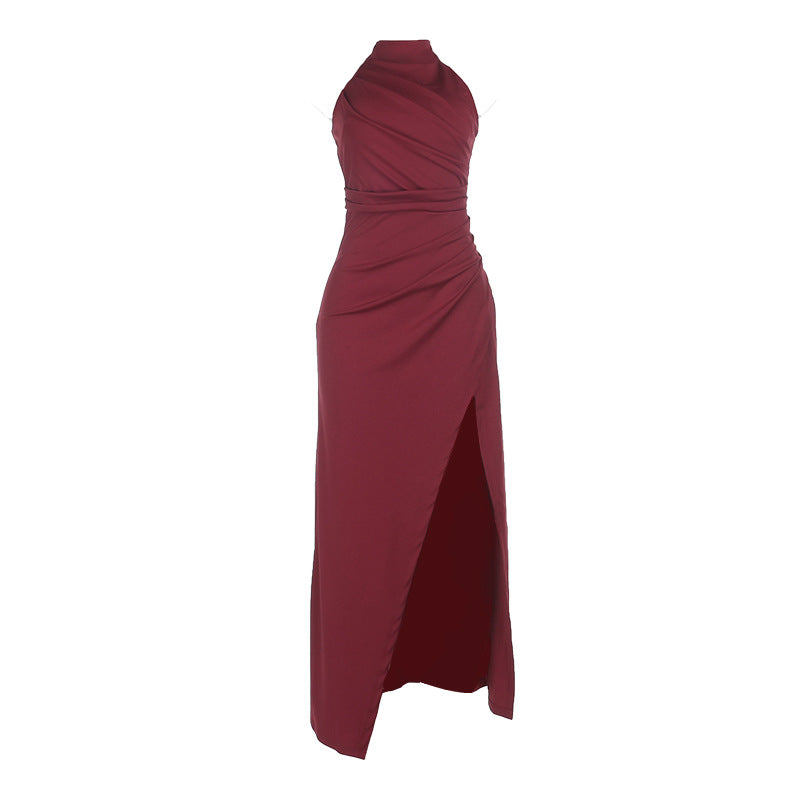 Ruched Maxi Dress with Side Slit — product image 3