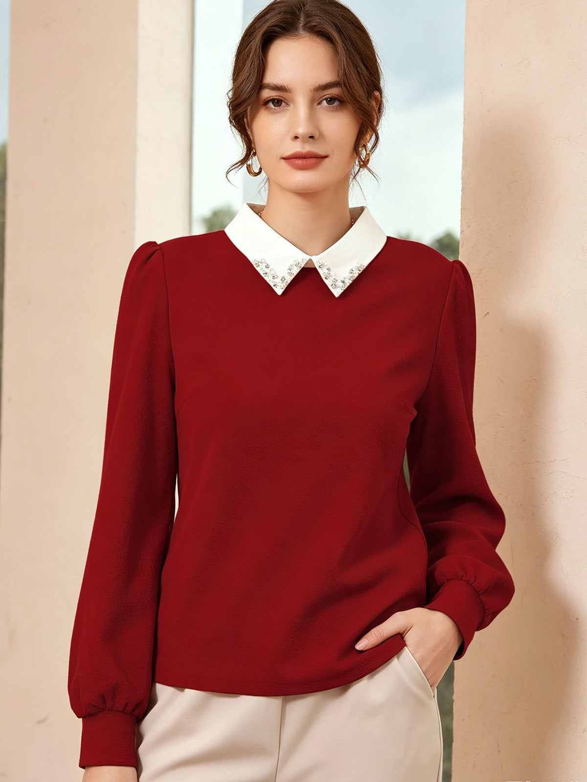 Elegant Long-Sleeve Blouse — product image 1