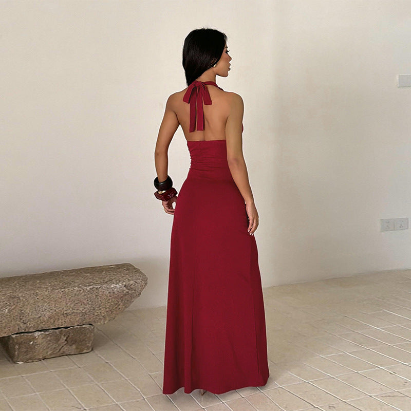 Ruched Maxi Dress with Side Slit — product image 7