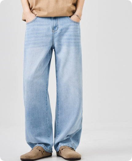 Light Blue Relaxed Wide-Leg Jeans — product image 4