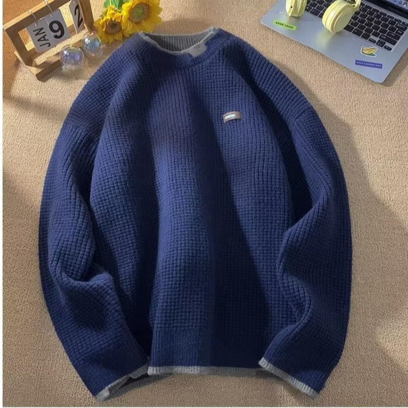 Premium Waffle-Knit Crewneck Sweater — product image 2